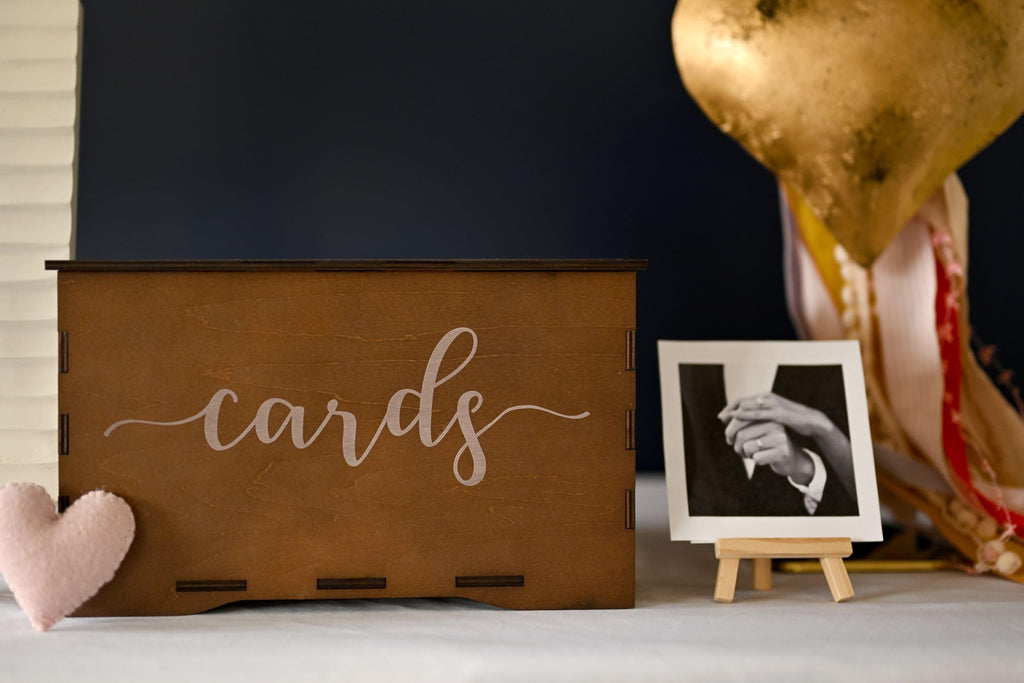 Rustic Wood Card Box | Wedding Gift Card Holder | Wooden Box for Weddings Parties and Special Occasions | Large