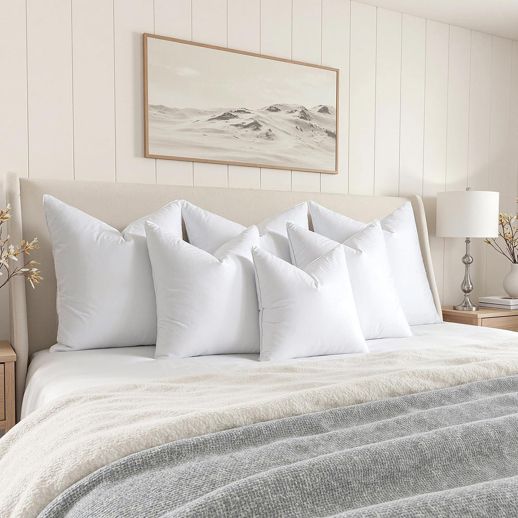 22x22 Feather Down Pillow Inserts Fluffy for Chop Look - Set of 2