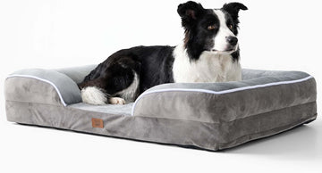 Orthopedic Dog Bed Medium Size Dogs: Comfort Cats Couch Sofa with Washable Removable Cover, Soft Flannel