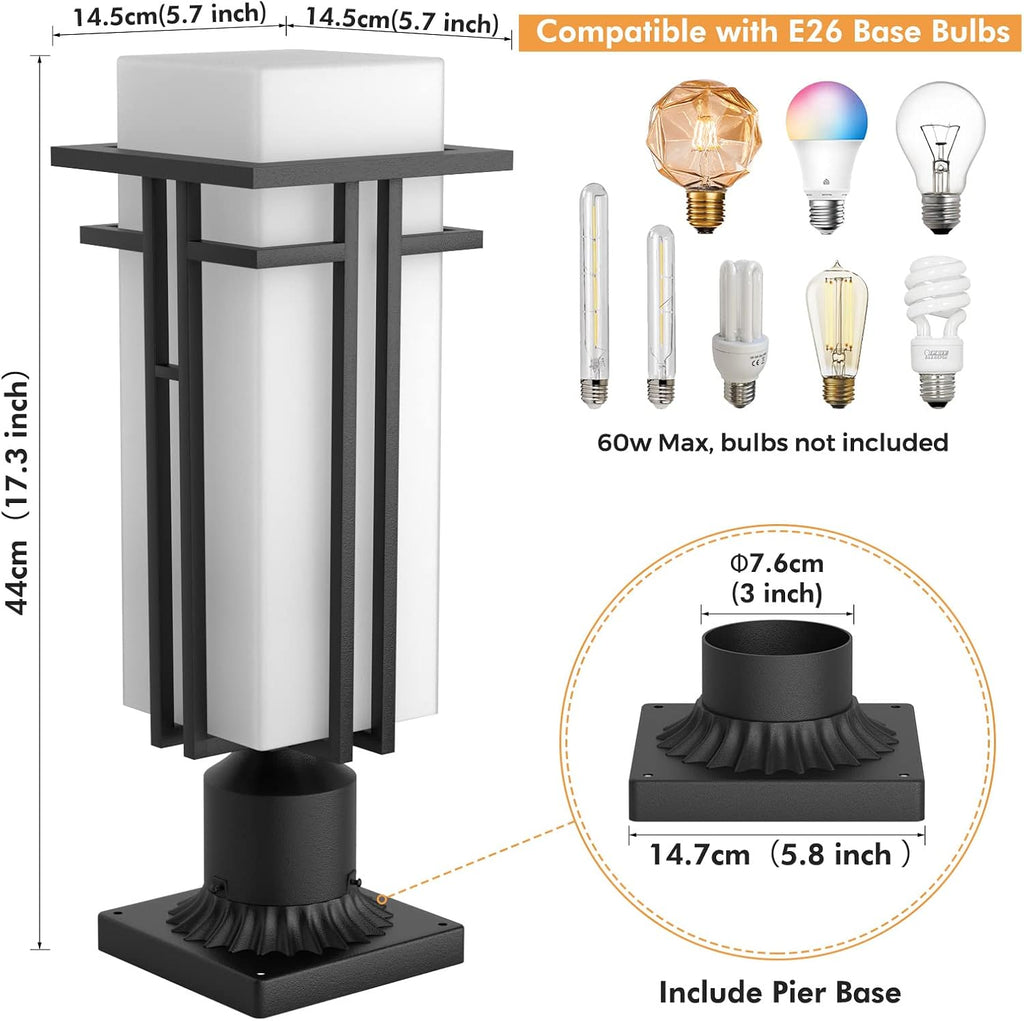 Outdoor Post Light Fixture - Aluminum Lamp Posts Outdoor Lighting