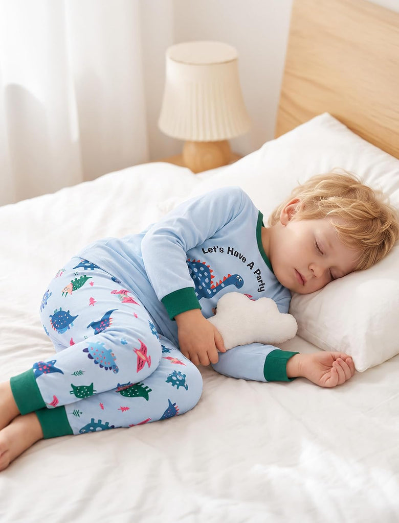Toddler Boys Pajamas Long Sleeve 2 Piece Pjs Sets for Kids 18M