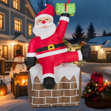 8FT Christmas Inflatables Santa Claus, Christmas Inflatables Decorations