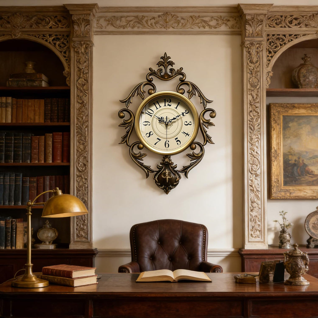 Vintage Retro Wall Clock 21" x 15"