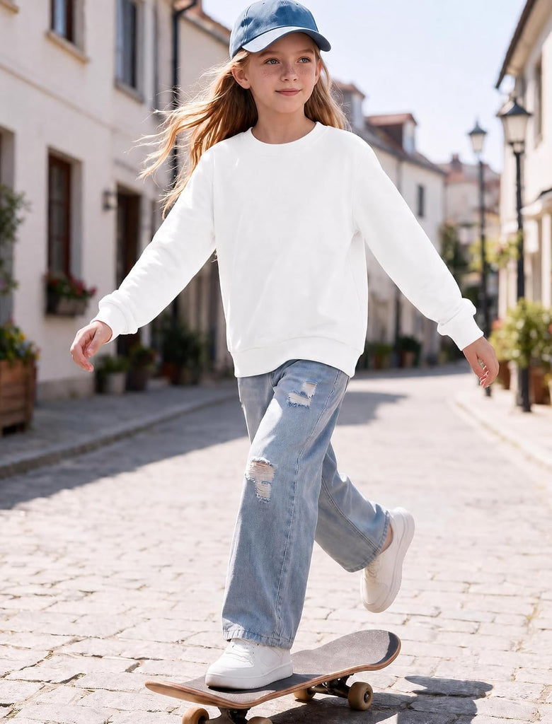 Girls Sweatshirt Long Sleeve Cotton Pullover Top