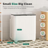 Portable Washing Machine, 28 Lbs Capacity Twin Tub Washing Machine, 18lbs Washer and 10lbs Spinner Combo, Compact