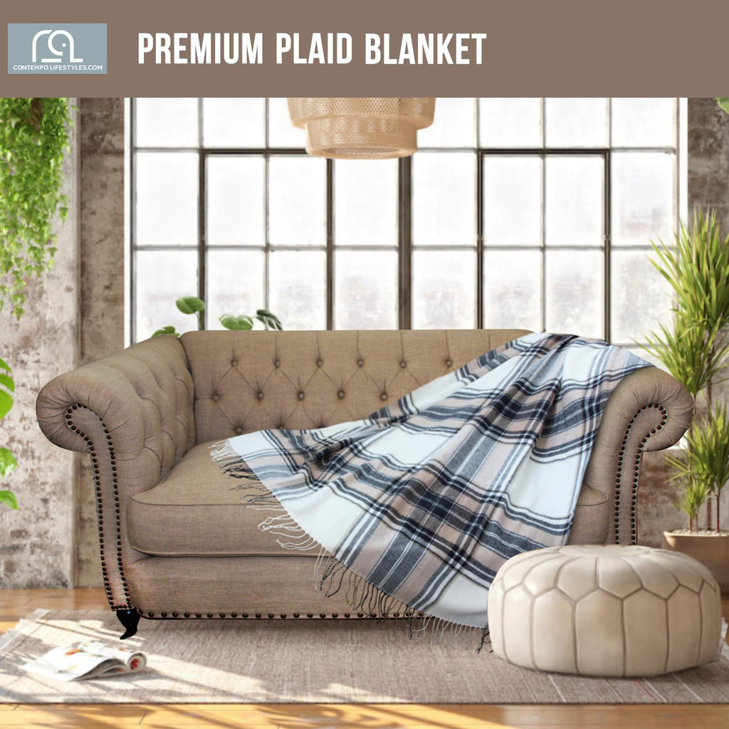 Blankets - Decorative Classic Blanket - Buffalo Plaid Throw Blanket - Comfortable and Ultra-Soft - Lightweight &