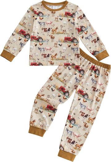 Toddler Baby Boy Outfit Hunting Crewneck Long Sleeve Shirt Pullover Tops and Pants 2 Piece Clothes Set