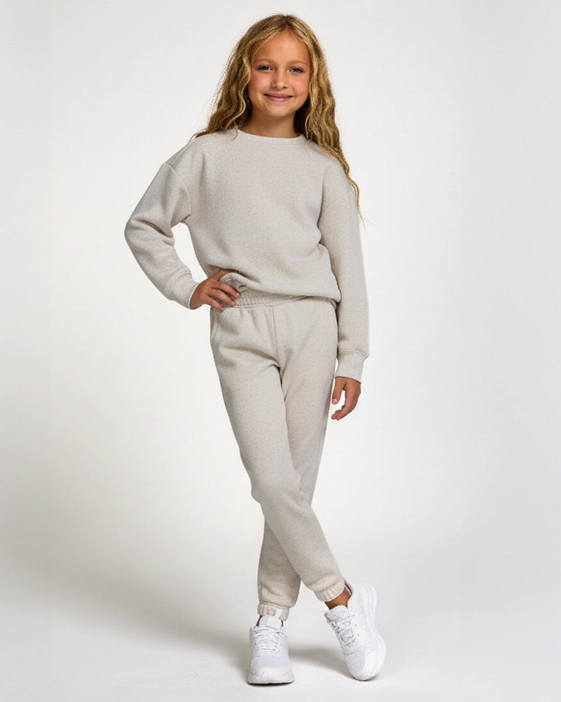 Girls Sweatpants 3 Pack Fleece Athletic Joggers, Teen Sweat Pants with Zipper Pockets and Drawstring