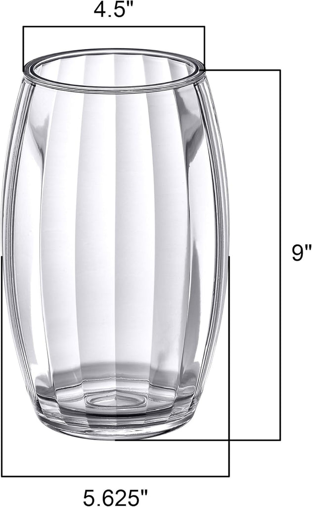 VinoLux - Acrylic Double-Wall Wine Chiller Bucket, Clear Plastic Insulated Champagne Cooler, Sweat-Free and Iceless