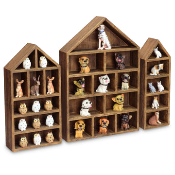 Wooden Shadow Box Display Shelf Organizer