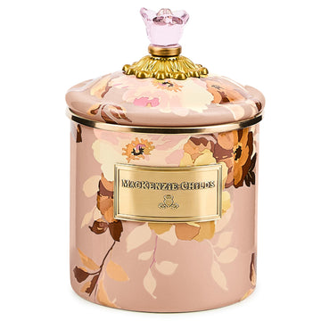 Enamel Canister, Small, Wild Rose Mauve