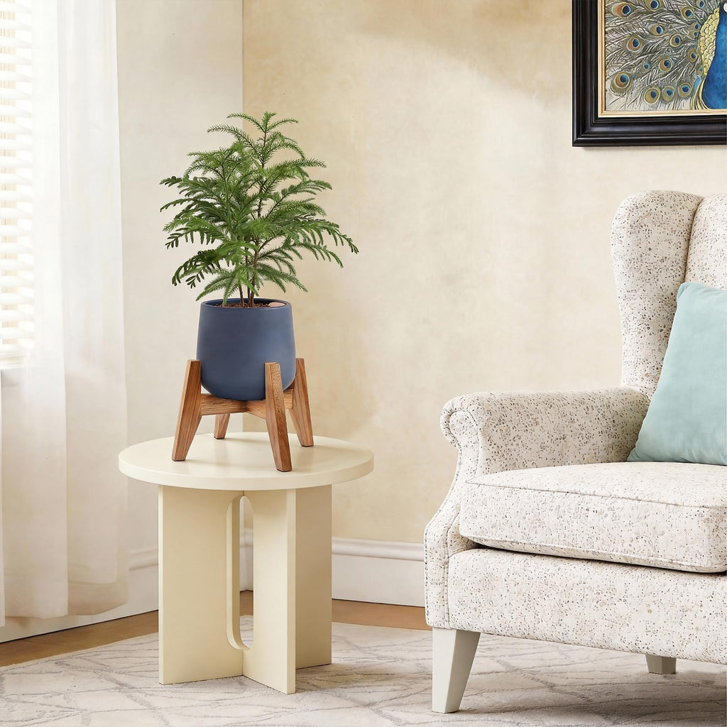 Wooden Plant Stand Indoor, Acacia Wood Mid Century Planter Stand, 2 Pack