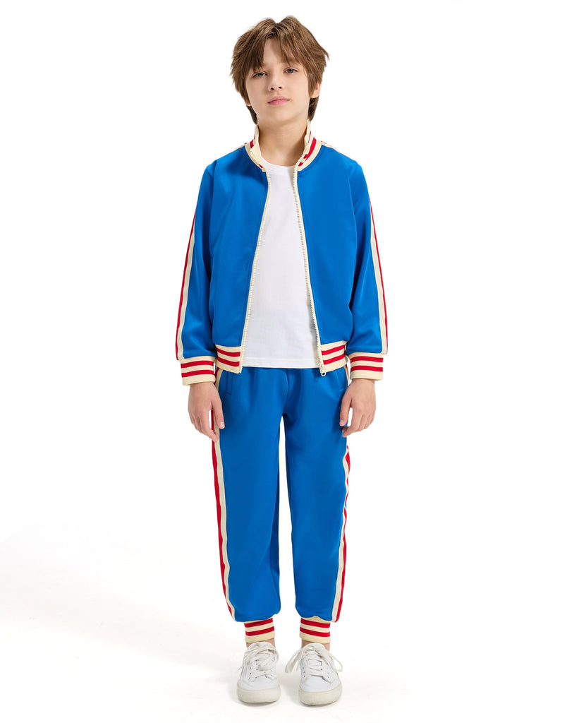 Boys Tracksuit Set 2 Piece Zip-Up Track Jacket & Jogger Pants Kids
