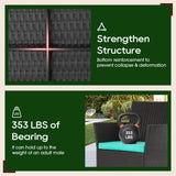 Patio Furniture Set 4 Pieces Outdoor Rattan Chair Wicker Sofa Garden Conversation Bistro Sets for Yard,Pool or Backyard,Blue Cushions A106-B0CKQSLDMX