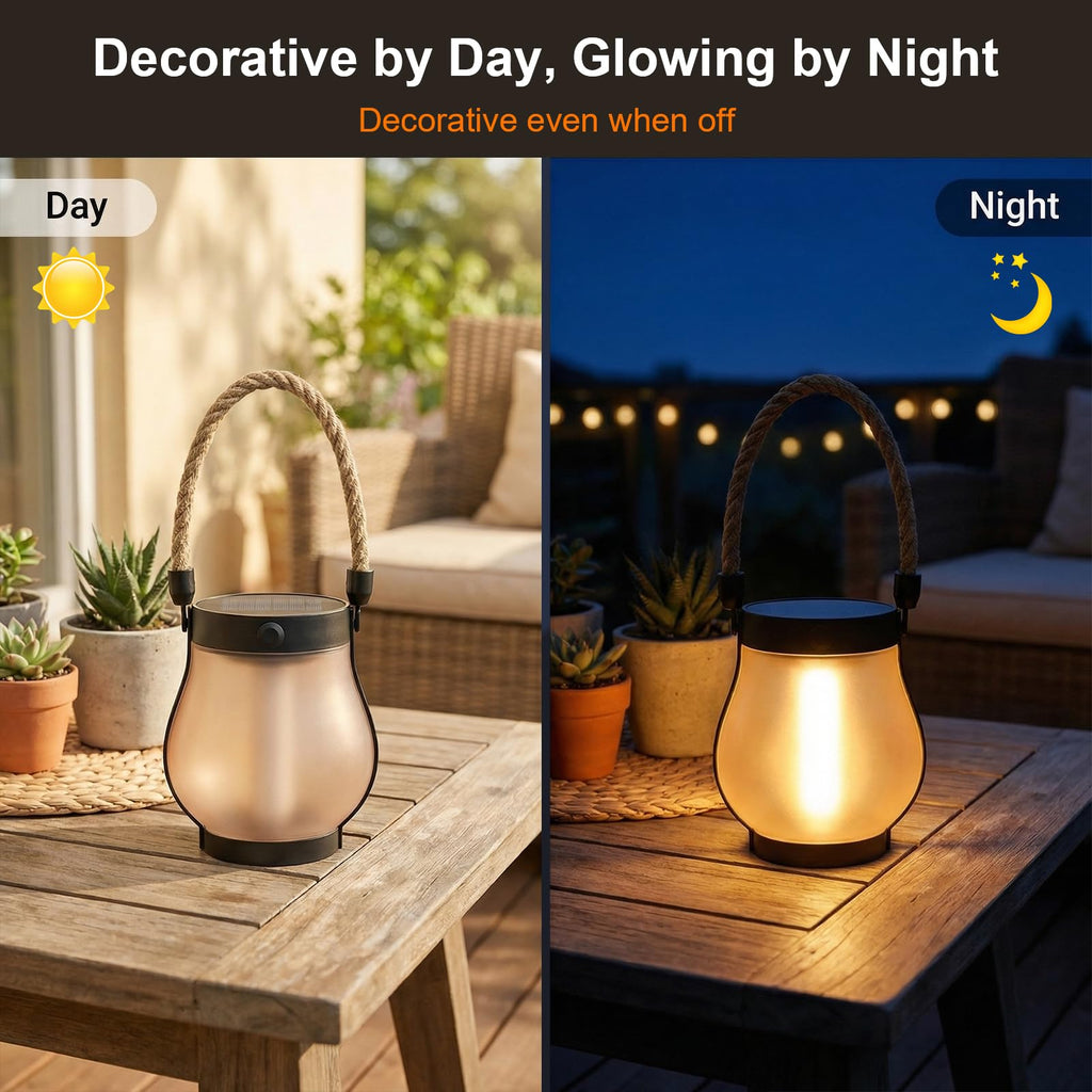 Lanterns Outdoor Waterproof 4-Pack, 2nd Gen Flickering Flame Effect