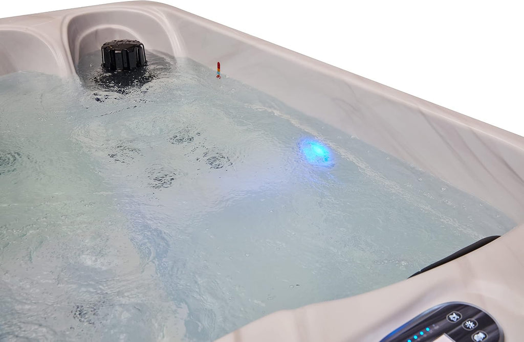 Cashmere 2 Person Outdoor Hot Tub in Gray with Ozonator