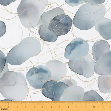 Marble Fabric By The Yard, Geometric Upholstery Fabric, Round Circle