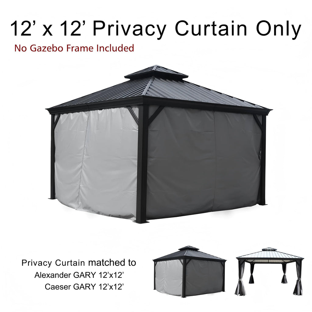 12' x 12' Outdoor Gazebo Privacy Curtain Sidewall