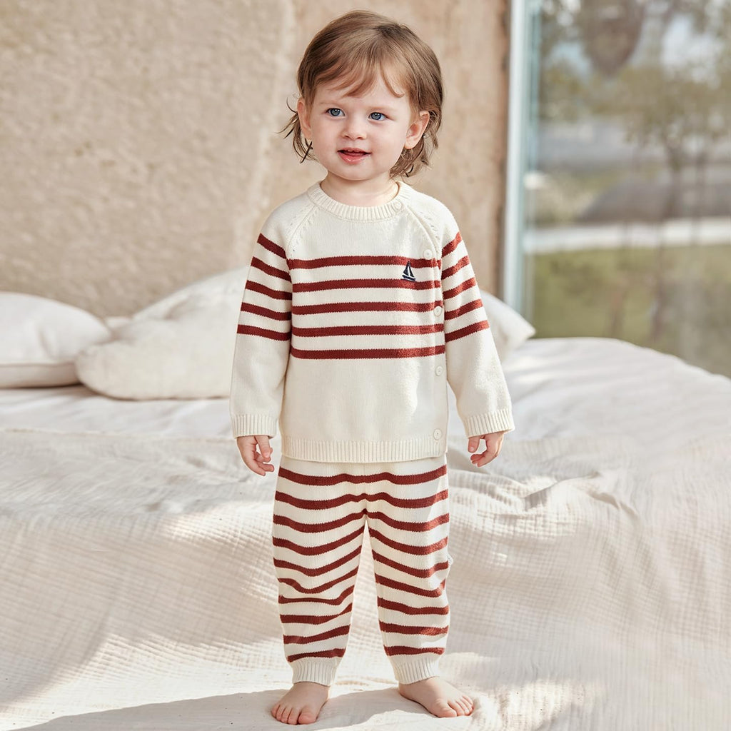 Toddler Cotton Knit Sweater Set Piece