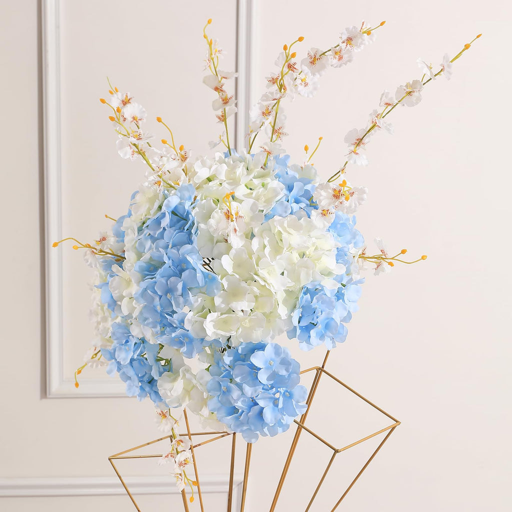 24 Pcs Blue and White Artificial Bulk