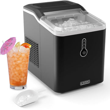 By Nugget Ice Maker Countertop, Pebble Ice Maker Machine, 26 lb in 24 Hours, Ready in 6 Minutes, Removable Ice