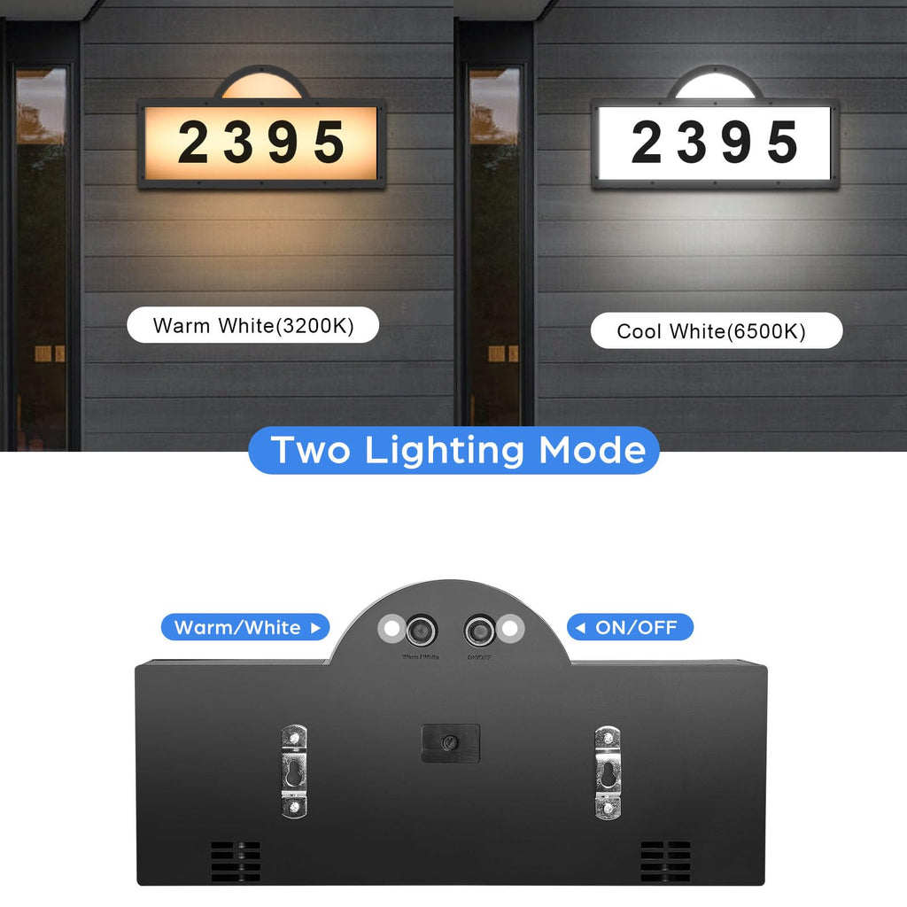 Large Address Numbers, Solar Powered, Wall Mounted & in Ground