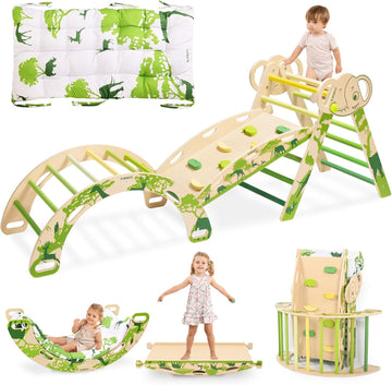 Triangle Set, Montessori in-1 Climbing Set with Cushion