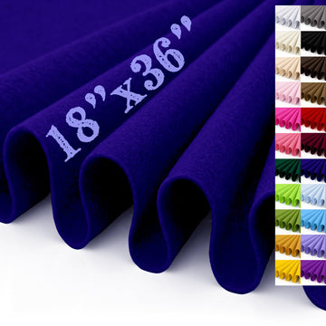 Royal Blue Soft Felt Fabric 18" x 36" Sheet, 1.6mm Thick for DIY Crafts