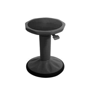 SitFree Height Adjustable Wobble Stool, Active Flexible Seating Chair for Kids and Adults - School and Office, Black