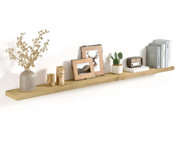 72Inch Rustic Floating Shelves 1Pack, Solid Wood| Natural