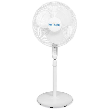 Supreme Oscillating Pedestal Fan w/ Remote , White, 16 in