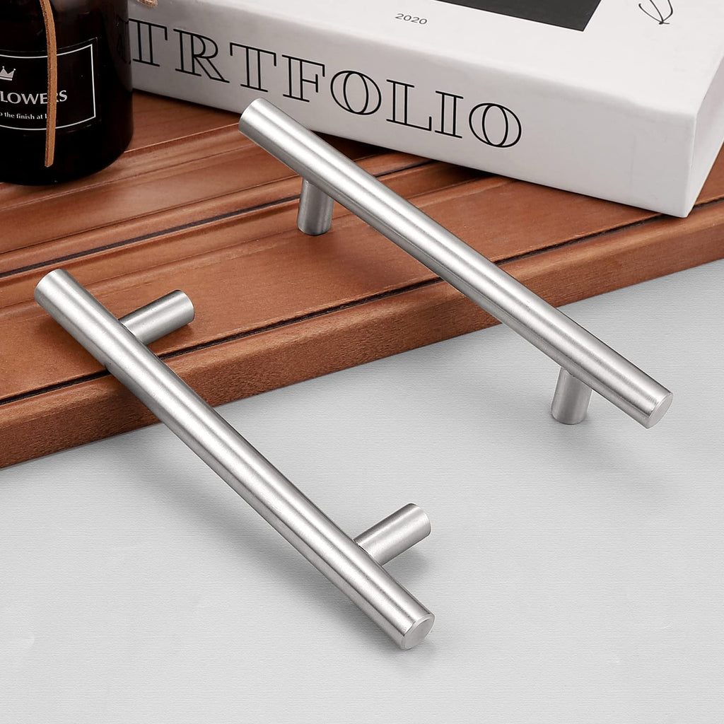 Drawer Pulls, Kitchen Cabinet Handles Stainless Steel Satin Nickel Furniture Dresser Hardware,6 Inch Total Length