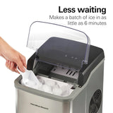 Bullet Countertop Ice Maker Machine, Makes 26 Lbs/Day, 9 Cubes Every 6 Minutes, Self-Clean Function , Makes 2 Sizes