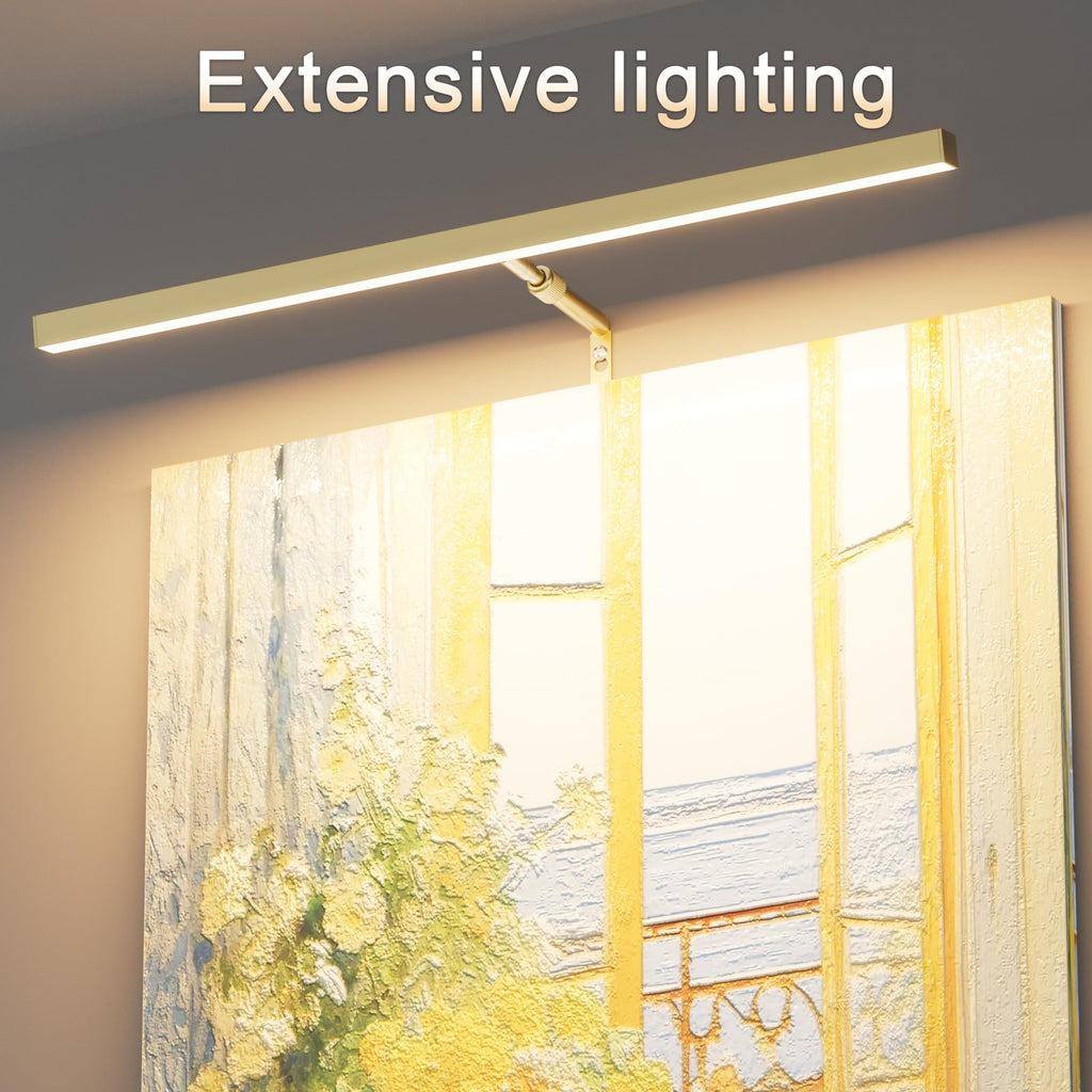 24" LED Picture Light Plug in, 9W Gold Art Light