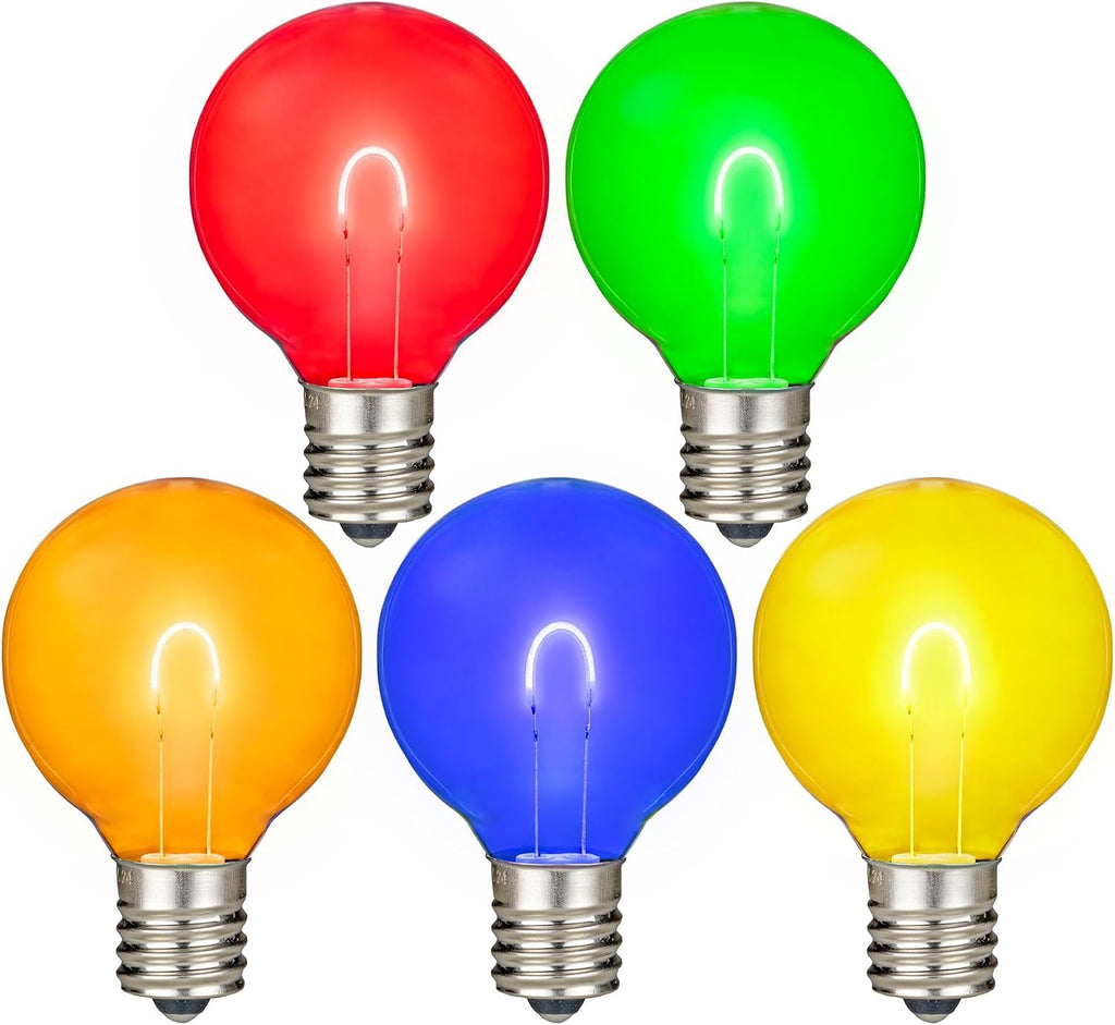 G40 LED Light Bulbs, Clear Globe Bulbs, 0.8 Watt