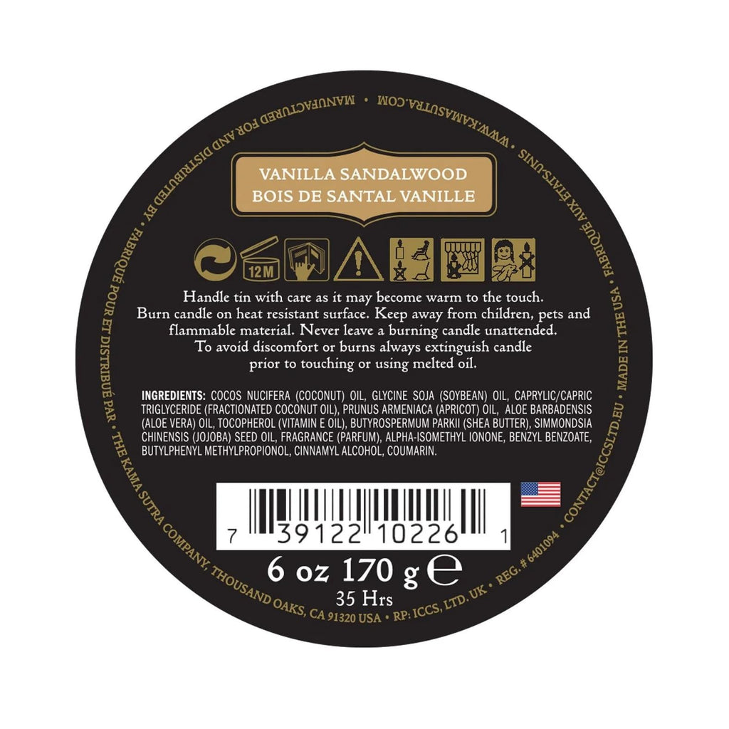 Ignite Massage Candle Vanilla Sandalwood, 6 Ounce