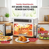 Ultra-Premium Air Fryer Toaster Oven Combo With Independent Dual-Zone Technology, Extra Large 32QT French Door