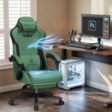 Gaming Chair with Footrest, Ergonomic Office Chair 400lbs Heavy Duty, Big and Tall Computer Desk Chair with Lumbar
