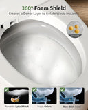 Smart One-Piece Toilet with Built-In Bidet, Auto Open and Close Lid, Dual Flush, Heated Seat, Remote Control, Built-In Tank, Foam System, Warm Air Dryer