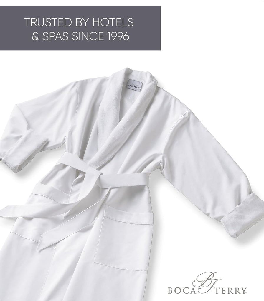Men's Luxury Hotel Robe by Boca Terry, Microfiber Spa & Resort Bath Robe | Soft, warm hotel-style bathrobe, full