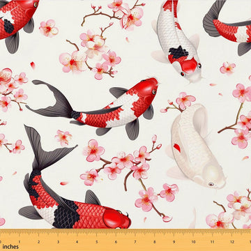 Koi Fabric By the Yard, 5 Yards