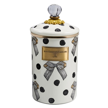 Enamel Canister, Large, Pretty as a Bow