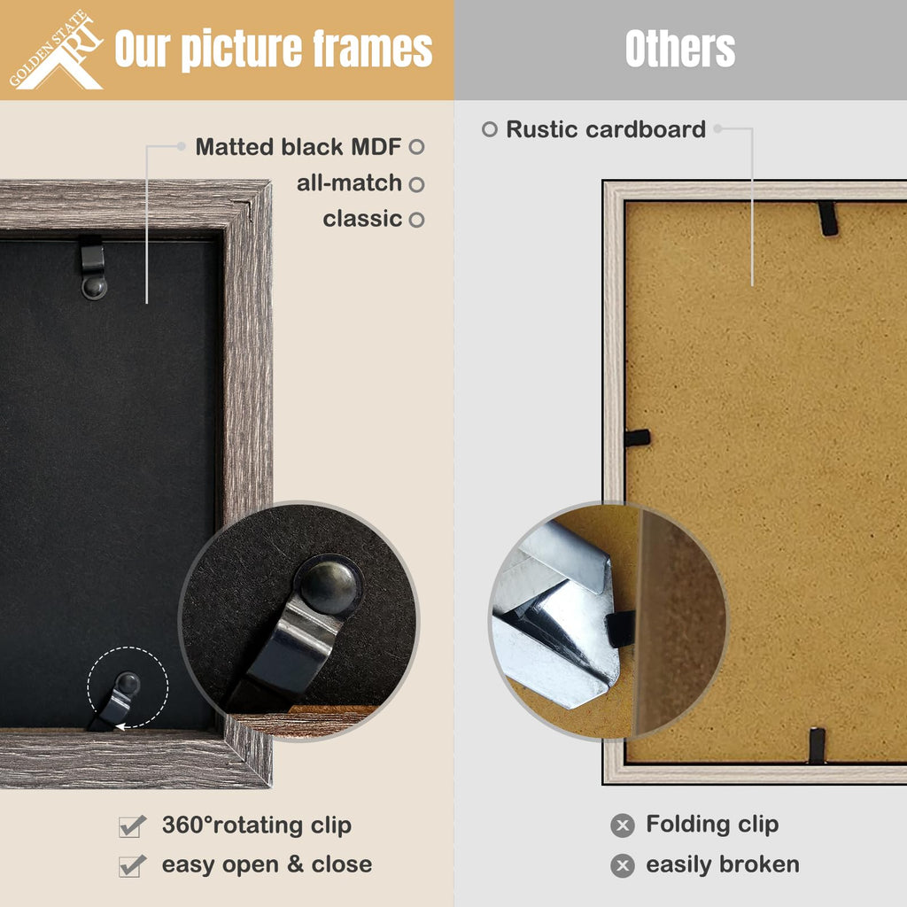 5x7 Double Picture Frame Gold, 2 Pack