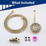 High Pressure 10 Setting Handheld Shower Head, 5" Detachable Showerhead Spray Built-in Power Wash to Clean Tub