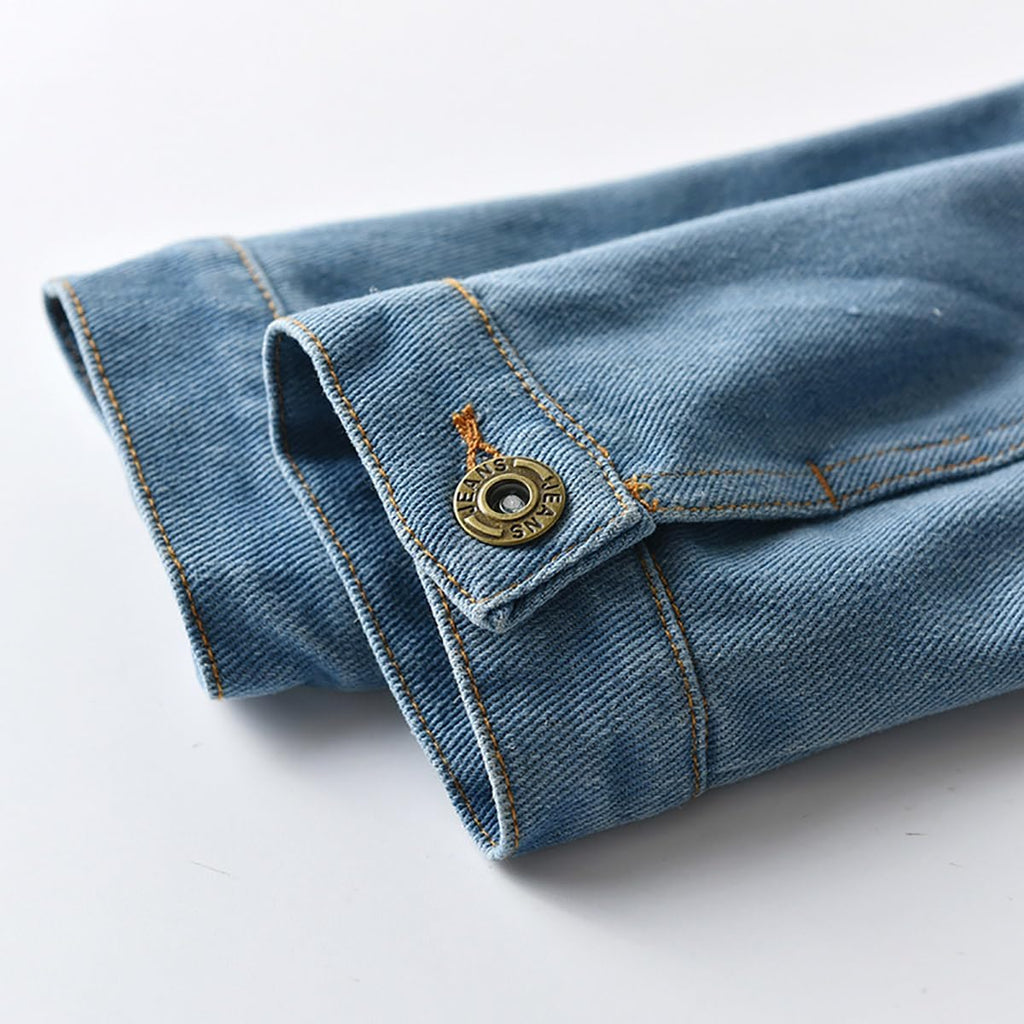 Baby Boy Girls Denim Jacket Button Down Basic Ripped Hoodie Jeans Coat Kid Cowboy Outwear Casual Clothes