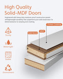 24"x80" 2-Panel Interior Slab Door,Pre-Assembled Solid Core French Wood Panel for Pantry Laundry Closet Bathroom,White