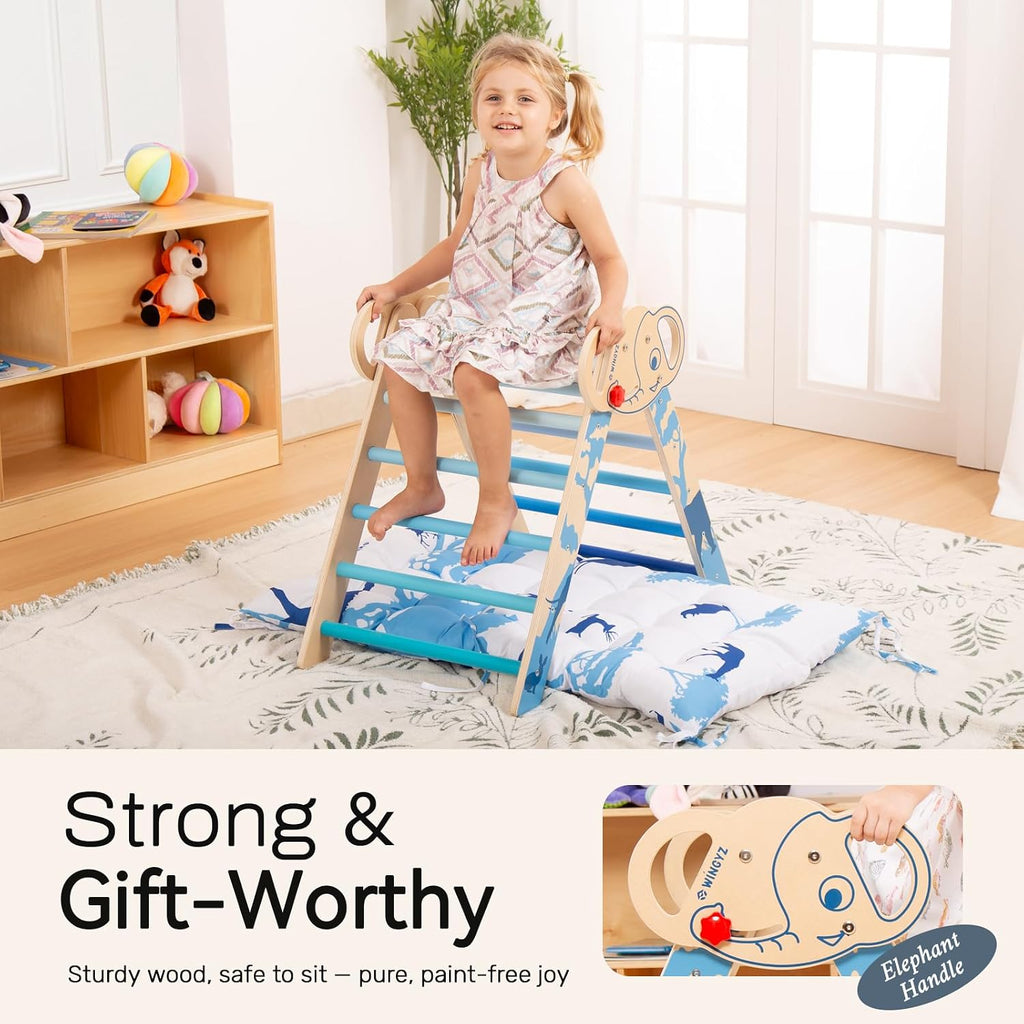 Triangle Set, Montessori in-1 Climbing Set with Cushion