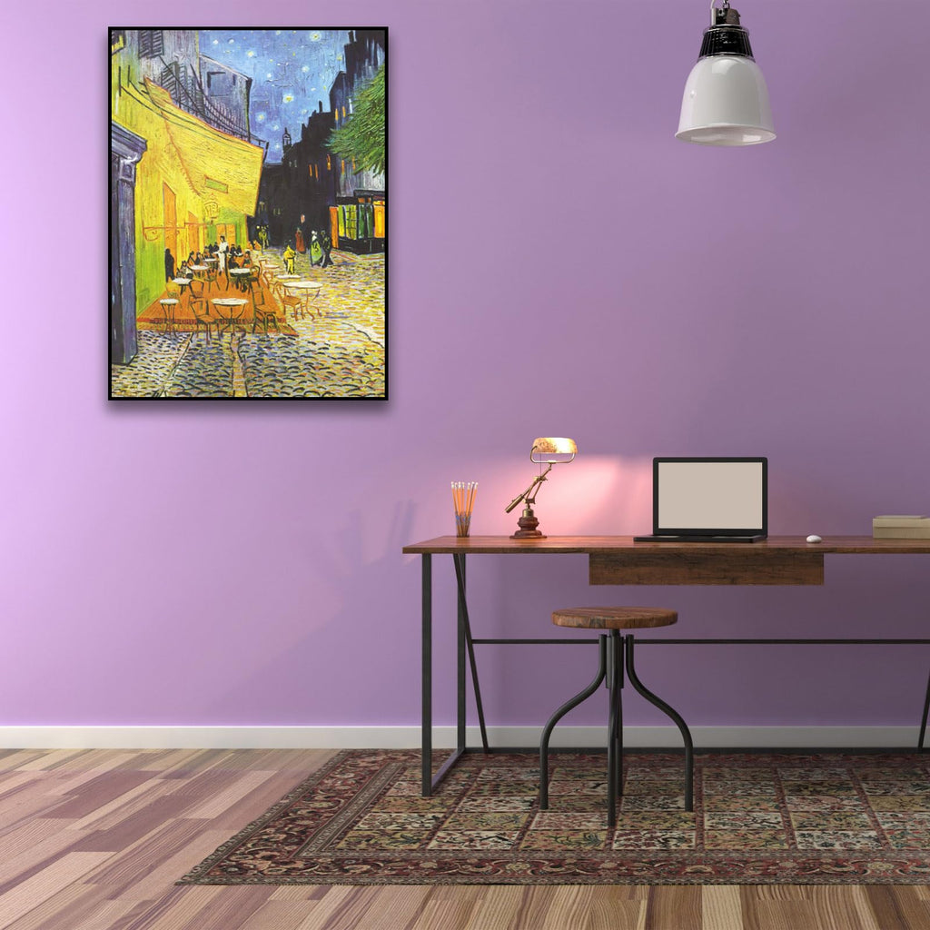 Vincent Van Gogh Canvas Wall Art Outdoor Cafe At Night Poster Impressionist Painting Style Retro Landscape Oil