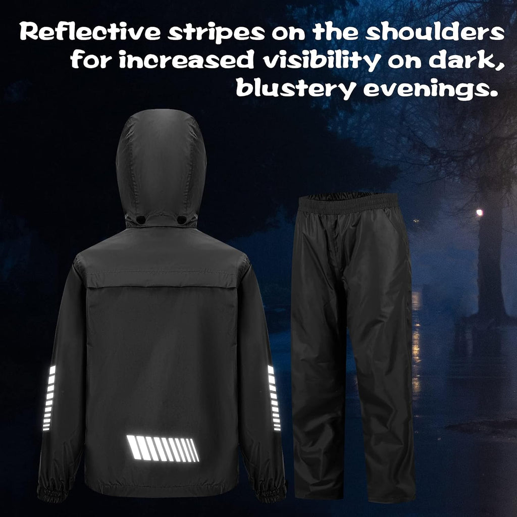 Kids Rain Gear Boys Girls Youth Rain Jacket and Pants