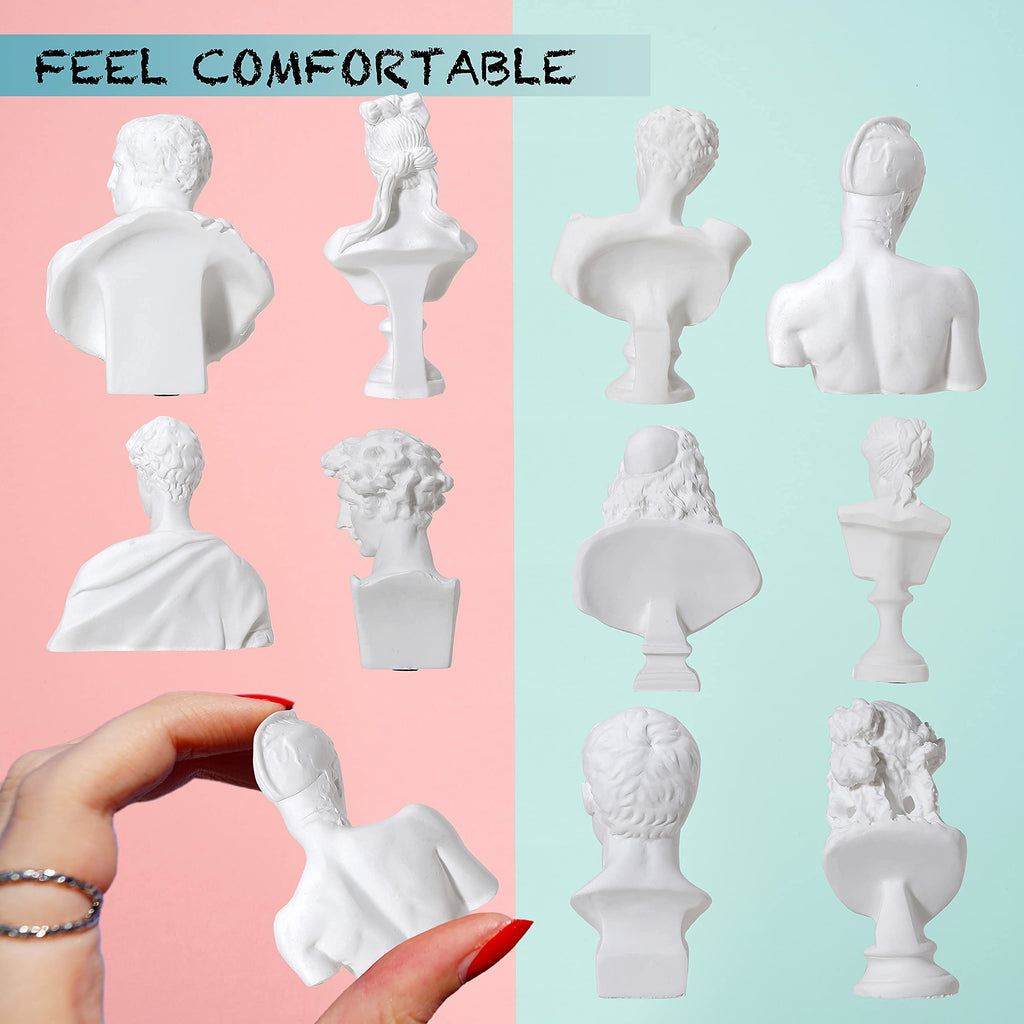 Greek Bust Statue Set of 10 PCS Mini Bust Sculptures Renaissance Figurine Small Goddess Mythology Statue for